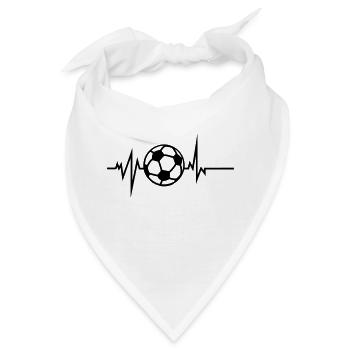 Fußball Trace Kurve Herzschlag - Bandana - Weiß - Vorne