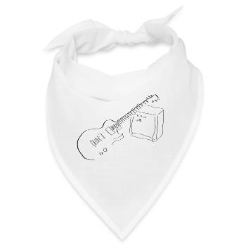E Gitarre - Bandana - Weiß - Vorne