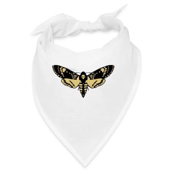 Sphinx Schädel butterfly skull - Bandana - Weiß - Vorne