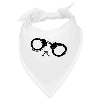 Handschellen - Bandana - Weiß - Vorne