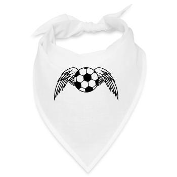 Soccer Ball Angel Wings Design - Bandana - Weiß - Vorne