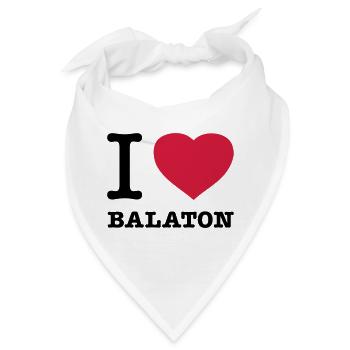 I LOVE BALATON Ungarn - Bandana - Weiß - Vorne