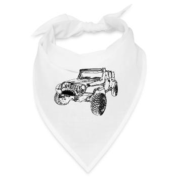 Geländewagen offroad offroadfahrzeug Fahrzeug 4x4 - Bandana - Weiß - Vorne