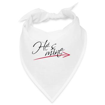 Hes mine Arrow Design - Bandana - Weiß - Vorne