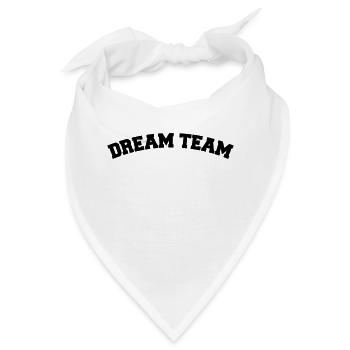 Text Bogen Design Freunde Paar Pärchen Dream Team - Bandana - Weiß - Vorne