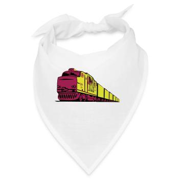 Güterzug Eisenbahn lok - Bandana - Weiß - Vorne