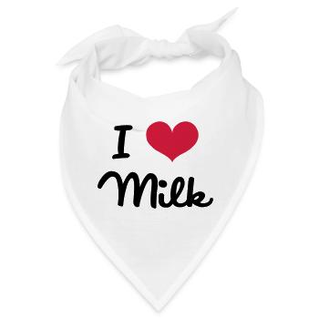 I Love Milk - Bandana - Weiß - Vorne