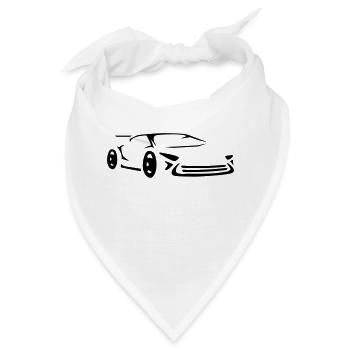 Schnelles Supercar Konzept Auto Sportwagen Rennen - Bandana - Weiß - Vorne