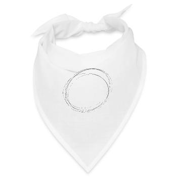 Geometrischer Kreis – Modernes Shape Motiv - Bandana - Weiß - Vorne