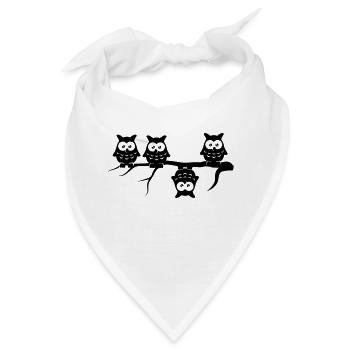 Be Different 4 Eulen Anderst verschieden - Bandana - Weiß - Vorne