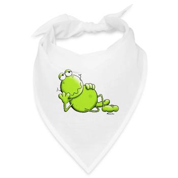Verträumter Frosch - Bandana - Weiß - Vorne
