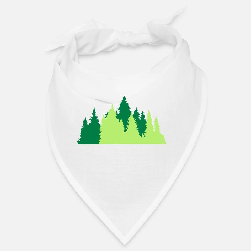 conifer forest tree forest conifer forest silhouette f Bandana