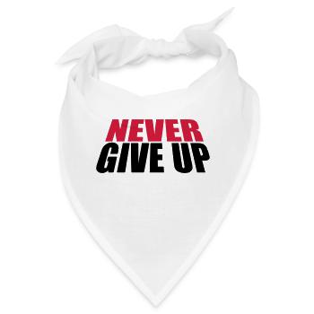 durchhalten design logo never give up niemals aufg - Bandana - Weiß - Vorne