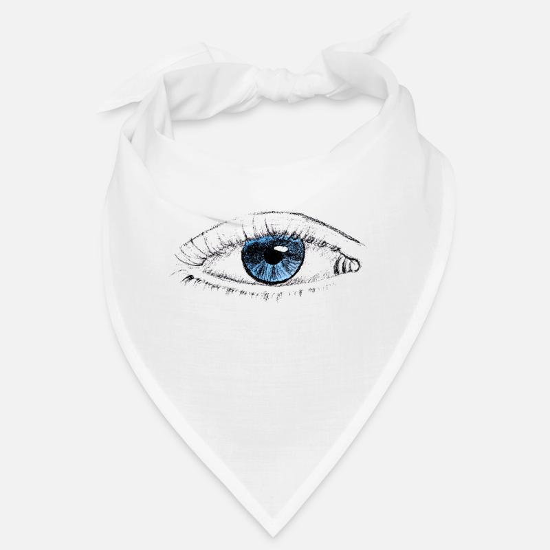 Auge mit blauer Iris Bandana