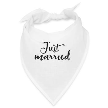 Just married - Bandana - Weiß - Vorne
