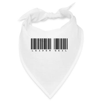 Leider Geil Barcode - Bandana - Weiß - Vorne