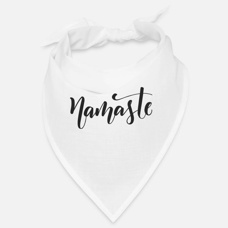Namaste Schrift - Bandana - Weiß