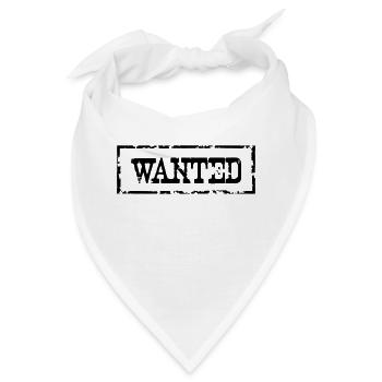 Wanted Frame Rand Rahmen Polizei Police - Bandana - Weiß - Vorne
