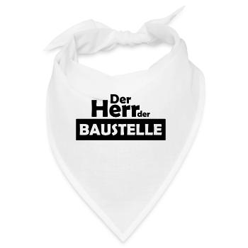 der herr der baustelle - Bandana - Weiß - Vorne