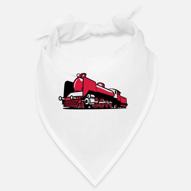 dampflok chemin de fer tendre - Bandana - blanc