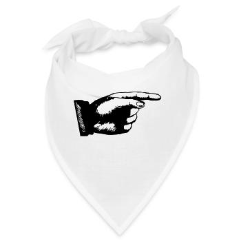 hand - Bandana - Weiß - Vorne