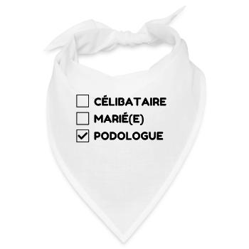 Fußpflegerin / Fußpfleger / Arbeit / Job - Bandana - Weiß - Vorne
