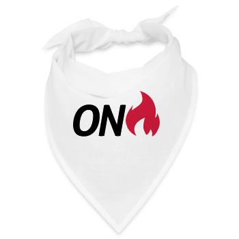 on fire - Bandana - Weiß - Vorne