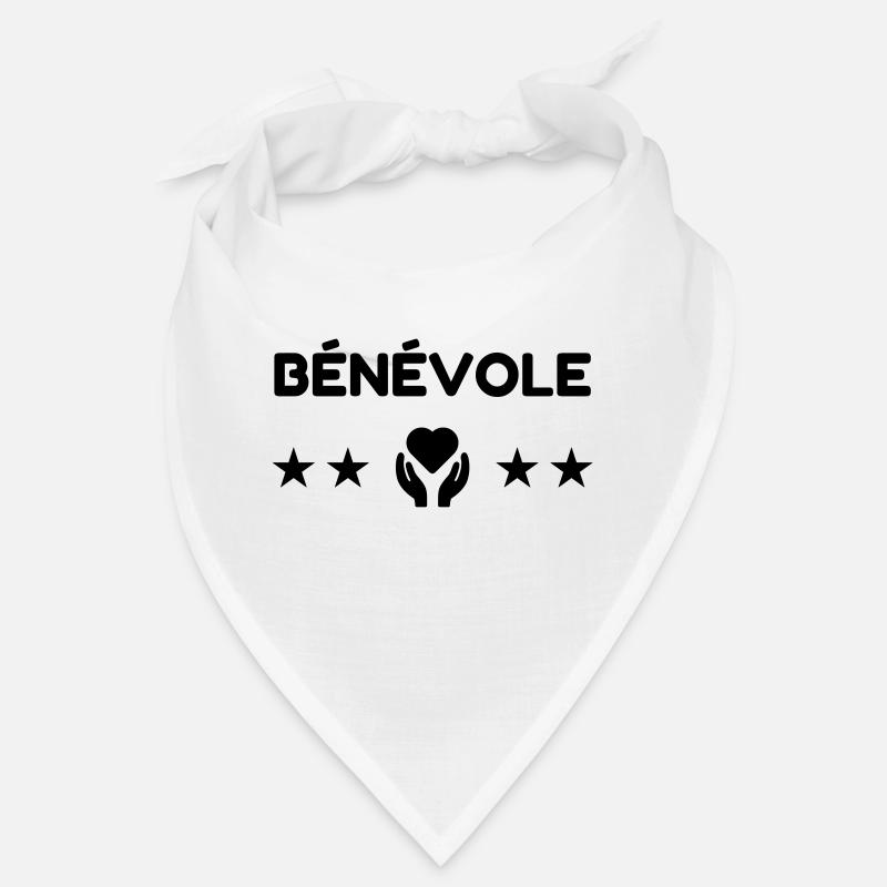 Bénévole / Humanitaire / Solidaire / Aide - Bandana - blanc