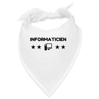 Computer / Informatiker / Aussenseiter / Ingenieur - Bandana - Weiß - Vorne