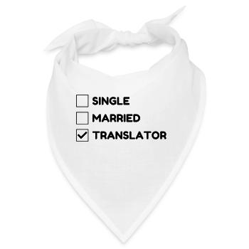 Übersetzer / Übersetzerin / Übersetzung / - Bandana - Weiß - Vorne