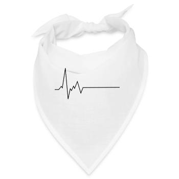 herzschlag - Bandana - Weiß - Vorne