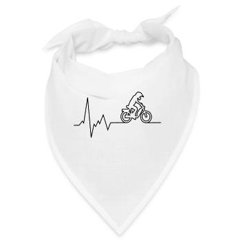 herzschlag mofa - Bandana - Weiß - Vorne