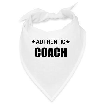 Coach / Coaching / Trainer / Sport - Bandana - Weiß - Vorne