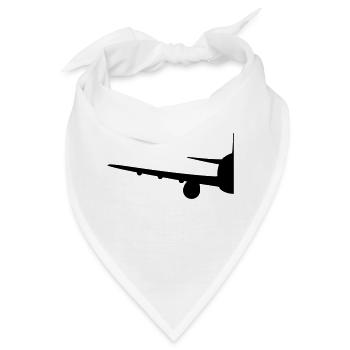 hälfte halb halbes geteilt vorne front flugzeug fl - Bandana - Weiß - Vorne
