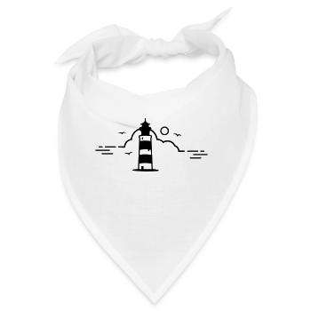 Leuchtturm - Bandana - Weiß - Vorne