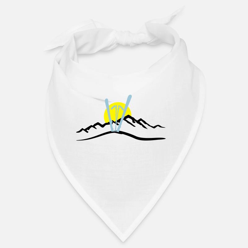 Skis, Mountains and Sun, skiing Bandana