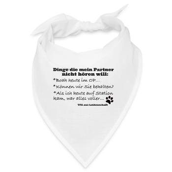 Tiermedizin Leidenschaft Tierliebe Tierarzt TFA - Bandana - Weiß - Vorne