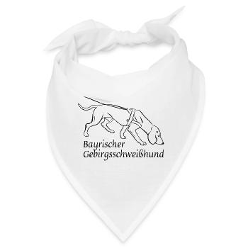 Bayerischer Gebirgsschweißhund - Bandana - Weiß - Vorne