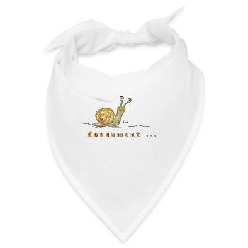 doucement, Schnecke, langsam - Bandana - Weiß - Vorne