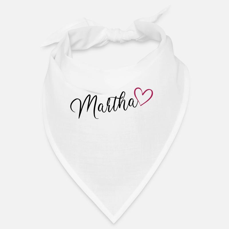 Martha Name Vorname Mädchenname mit Herz Bandana