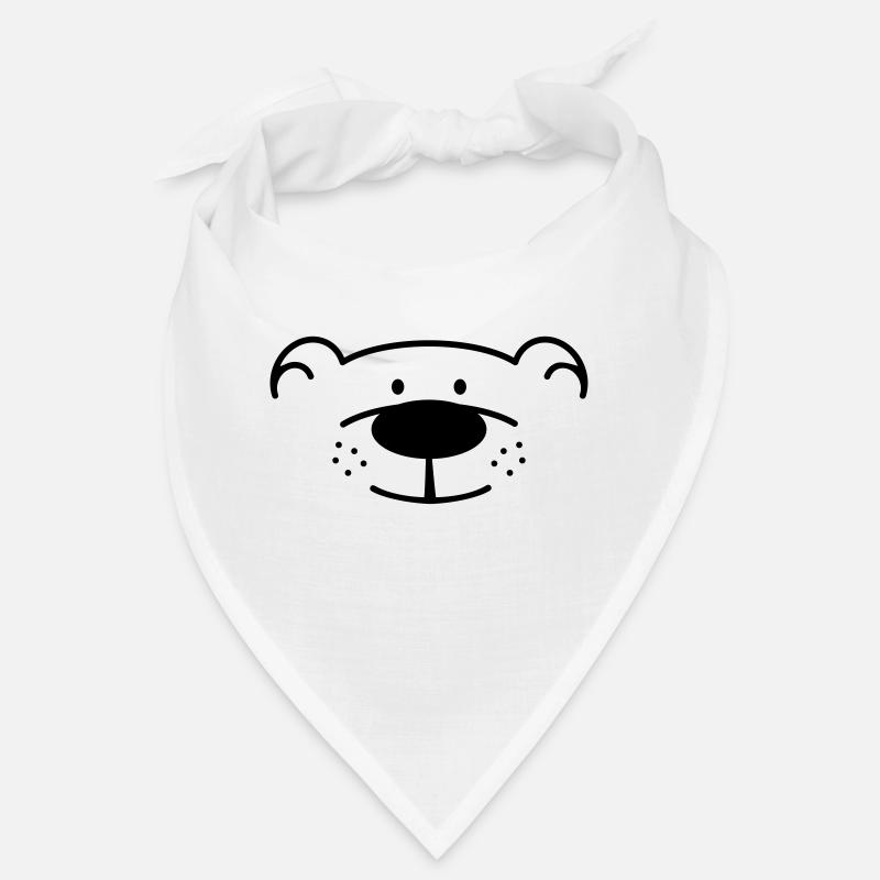 Lustiger Bärenkopf mit schwarzer Nase Bandana