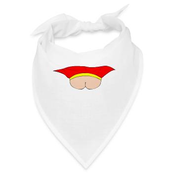 Flying Bum (Gesicht auf) - kein Text - Bandana - Weiß - Vorne