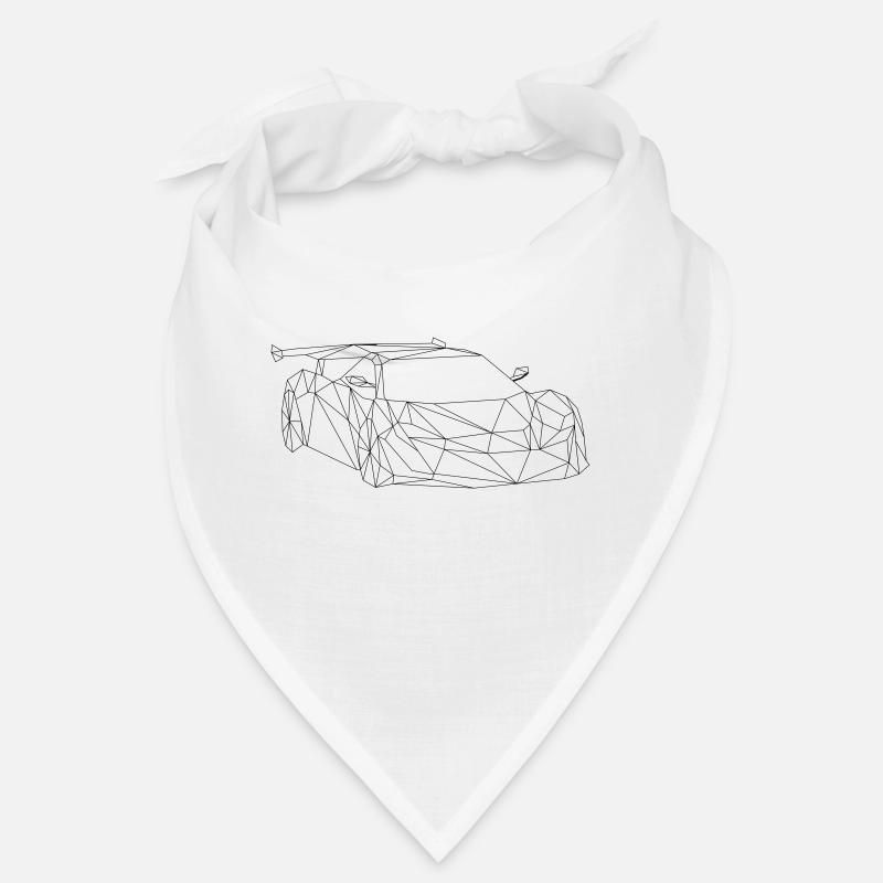 Low poly art - racing car Bandana