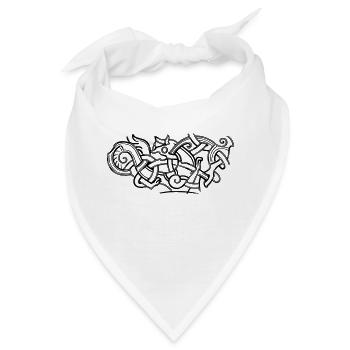 ancient celtic symbol drawing printdesign - Bandana - Weiß - Vorne