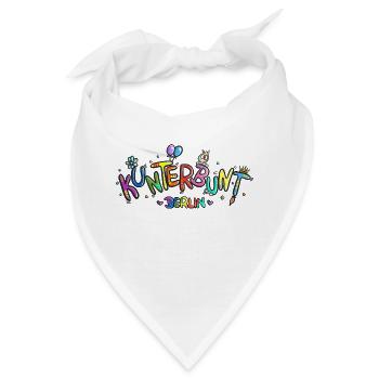 logo KunterbuntBerlin Berlin Style bunt Highlight - Bandana - Weiß - Vorne