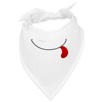 Mund - Bandana - Weiß - Vorne