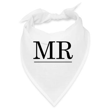 Herr, Herr, Paar T-Shirt, für ihn - Bandana - Weiß - Vorne