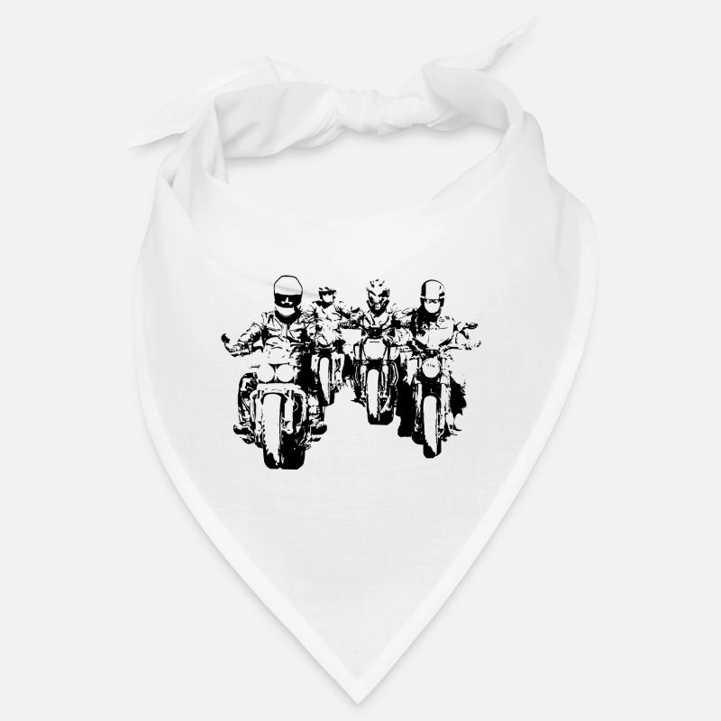 Bikergroup black - Bandana - Weiß