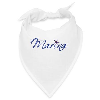 Marina, maritim, Segelboot - Bandana - Weiß - Vorne