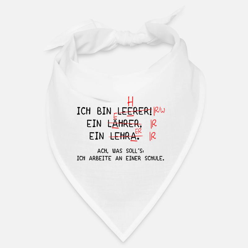 Ich bin Lehrer! (schwarz) - Bandana - Weiß